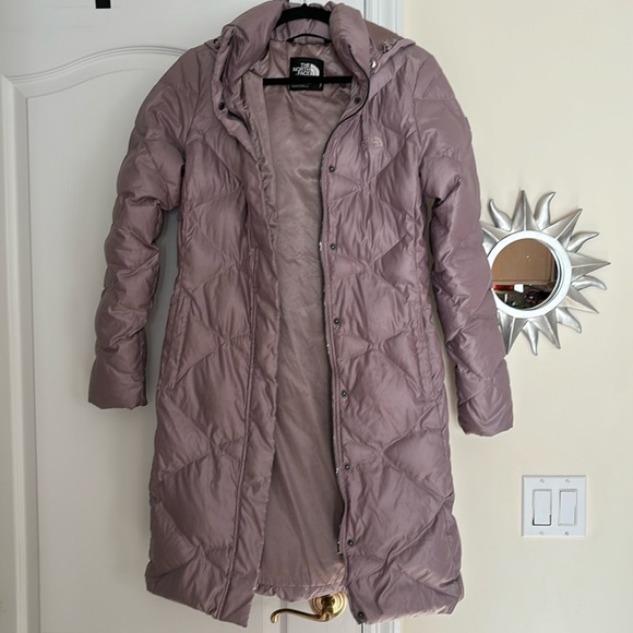 THE NORTH FACE LADIES DUSTY PINK MISS METRO DOWN HOODIE 550 PARKA COAT-S-VINTAGE - Picture 4 of 16